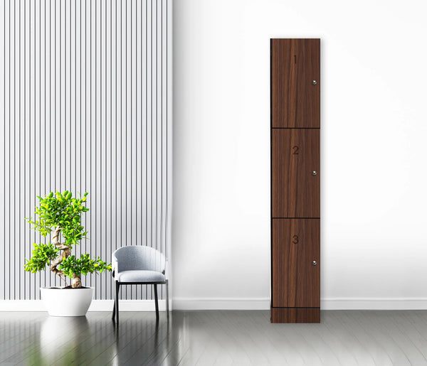 3-Tier Compact Laminate Lockers | Gym Lockers | Storage Units | Storage Cabinets |  Durable & Stylish Three Tier Storage Unit for Office | Locker Cabinet