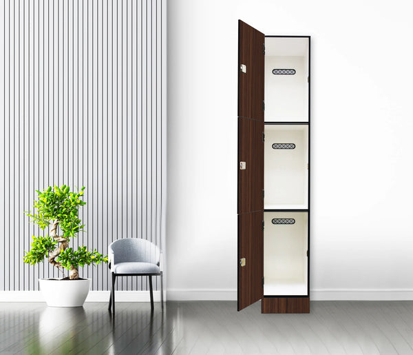 3-Tier Compact Laminate Lockers | Gym Lockers | Storage Units | Storage Cabinets |  Durable & Stylish Three Tier Storage Unit for Office | Locker Cabinet