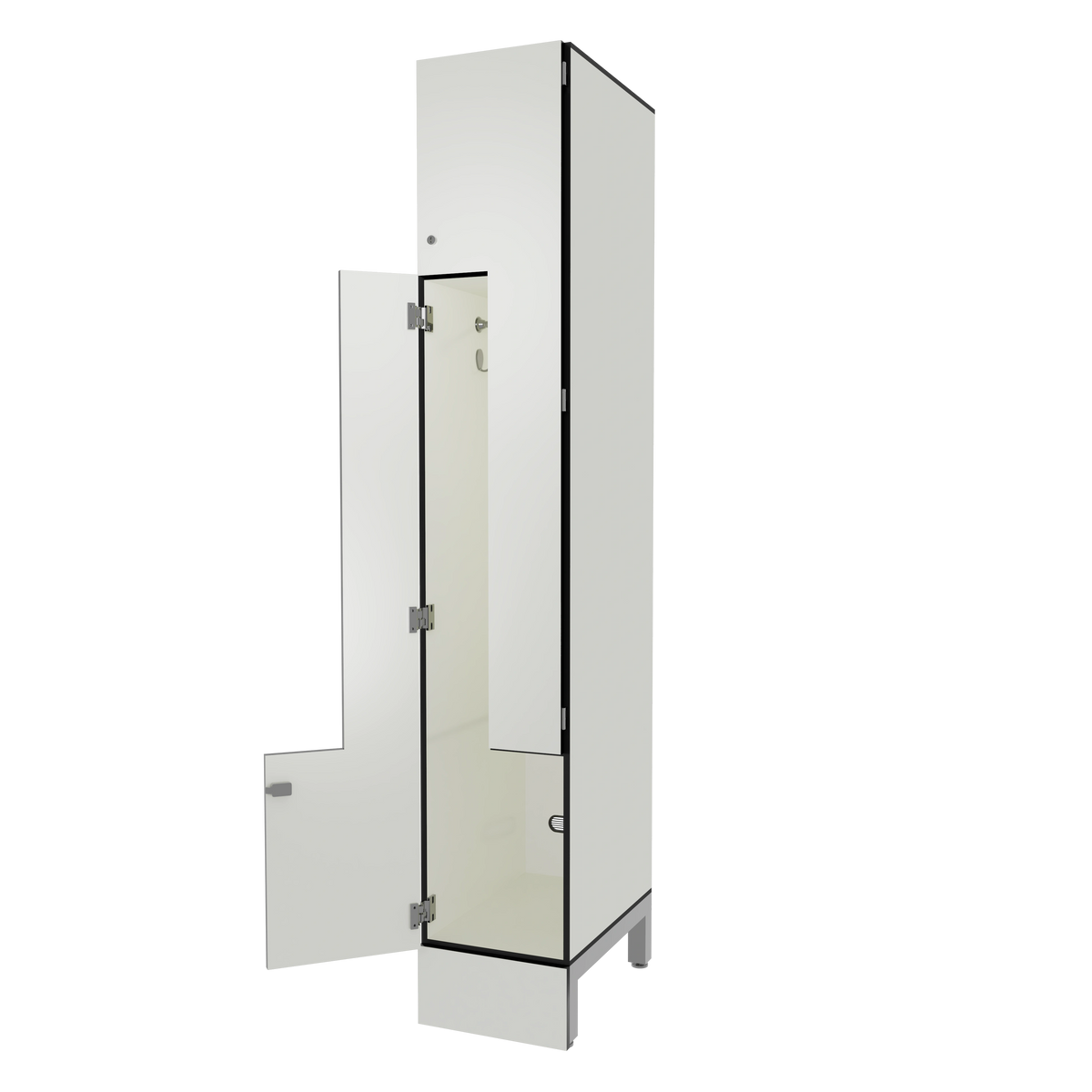 L Shape Lockers | White